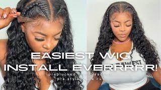 EASIEST WIG INSTALL EVER! WIGGINS HAIR PRE BLEACHED, PRE PLUCKED & PRE STYLED! 100% GLUELESS WIG!