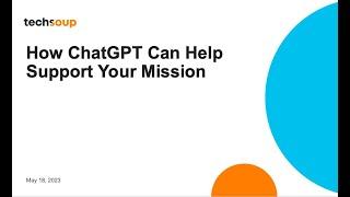 AI for Nonprofits  How ChatGPT Can Help Support Your Mission