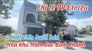 Nhà 2 mặt tiền khu đô thị Năm Sao Bình Chánh | chỉ lẻ 990 triệu | Nhà Bình Chánh giá rẻ Saigonhouse