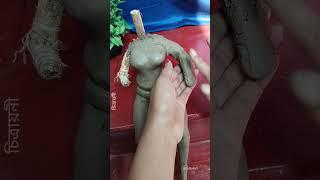 মাটি দিয়ে মা কালী তৈরী করলাম#youtube #shorts #art #kali #drawing #viralvideo #short #lablysart