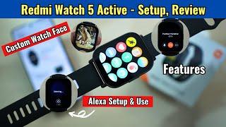 Redmi Watch 5 Active Setup, Review & Features - Custom Watch Face, Alexa Setup, Mi Fitness App