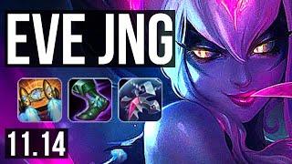 EVELYNN vs VI (JUNGLE) | Rank 3 Eve, Quadra, Godlike, 300+ games, 12/3/4 | NA Challenger | v11.14