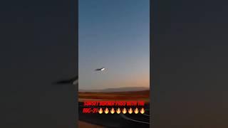 Fast sunset afterburner pass with 80mm Mig-21! #fast #speed #aviation #subscribe #views #shortsfeed