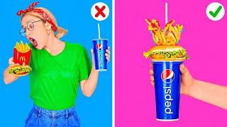 SMART FAST FOOD HACKS || Cool Life Hacks with Your Favorite Food and Funny Situations by 123GO! FOOD