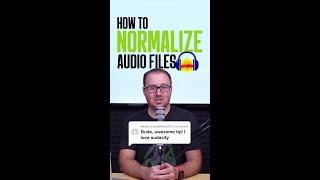 How to normalize audio files with Audacity