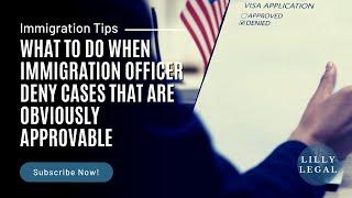 Lilly Legal | Immigration Tips | What to Do When USCIS Deny Cases that are Clearly Approvable?