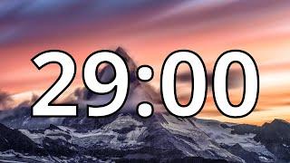 29 Minute Timer | Snowy Mountains | NO Music