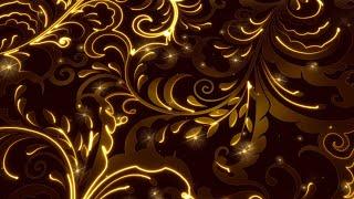 VJ LOOPS 2021- Golden Floral Art Motion Background || Floral Shiny Mandala Art Free VJ Loops