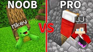 Mikey NOOB Secret Base vs JJ PRO Secret House Battle in Minecraft - Maizen