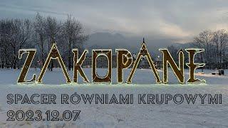 Zakopane Równie Krupowe - Wieczorny spacer (silent walking), ASMR - 2023.12.07