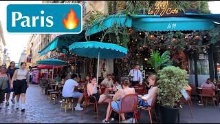 PARIS, FRANCE  - PARIS SUMMER HEAT 32°C - FRIDAY 13, 2025 - PARIS WALK 4K