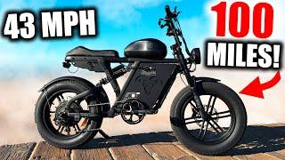 This "100 Mile Range" Ebike Goes 43 MPH! Motor Goat Frame Battery Review