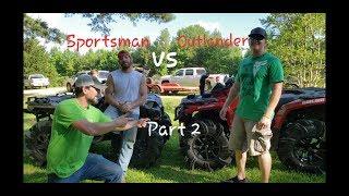 Canam Outlander vs Polaris Sportsman 2019 Drag Race/Review PART 2