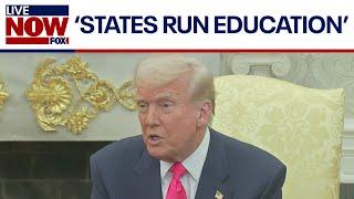 Trump speaks on Education Department cuts: "States run education"