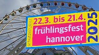 Frühlingsfest Hannover in 1 Woche geht es los. Wer ist schon da? Der Aufbau ist auf Hochtouren.