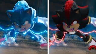 SONIC Movie 2 OLD Design VS NEW Design COMPILATION (SHADOW VS SONIC)