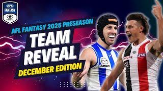 December Team Reveal | AFL Fantasy 2025 Preseason