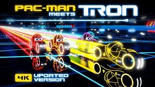 Pac-Man Meets Tron - 4K Updated Version  | #pacman3d #tron #animation #arcade