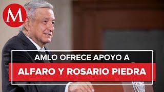 Tras amenazas de muerte, AMLO ofrece protección a Alfaro y a Rosario Piedra