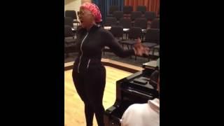 "Greatest Love of All" Mashica of Winslowdynasty rehearses for WhitneyTribute with Darin Atwater