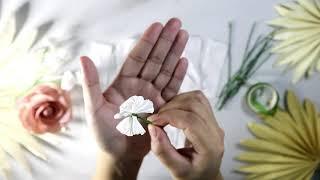 Baby breath paper flower | How to make gypsophila flowers from tissue paper | bouquet paper flowers