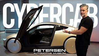 The FIRST Cybercab @ The Petersen! Presented by Tesla chief designer: Franz von Holzhausen