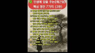 #채근담 #동양 명언 #인생명언 #지혜로운 삶 #고전에서배우다 #채근담명언 #마음공부