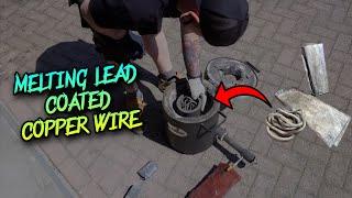 Metal Melting Madness: Lead-Coated Copper Wire Melt #devilforge #lead #melting #belgium