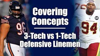 Covering Concepts: 3-Tech & 1-Tech Defensive Linemen