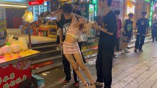 街拍 street photography 長沙解放西酒吧街 4k walk china，Bar Street，Nightlife，Changsha city #Nightlife #街拍 #酒吧