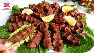 Turkish raw meatball recipe! No cooking! Practical snack. Anyone can make it.