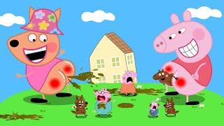 George and Peppa are playing the "Can't Stop Laughing" game!!!| Peppa Pig Funny Animation