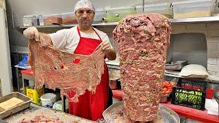 Comment faire du Doner Kebab - Ce maître prépare le Doner Kebab avec des compétences incroyables