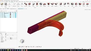 Tube Bending Analysis of Rectangular C/S Tube using HyperForm