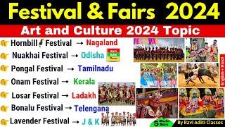 Festivals of India | Art and Culture | All State Festivals and Fair Current Affairs 2024 | Gk Trick