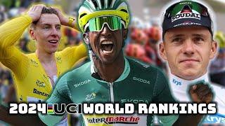 Top 10 UCI World Tour Rider Rankings 2024 » Tadej Pogačar, Biniam Girmay or Remco Evenepoel?