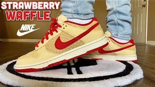 NIKE DUNK LOW STRAWBERRY WAFFLE On Feet/Review