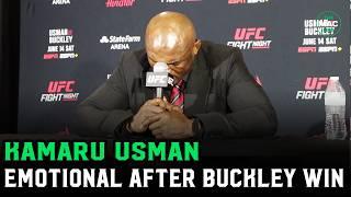 Kamaru Usman EMOTIONAL after Joaquin Buckley win: 'Me vs. Islam is huge'
