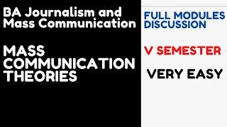 5th Semester- Mass communication theories| Full modules discussion| Calicut University| Yahya Yahi