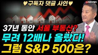 구독자 댓글 사연 달러는 하락하고 부동산은 오르는데.. 부동산 보다 미국 주식이 낫다고 생각하시나요? 37년 동안 서울 부동산 12배 올랐다! 그럼 미국 주식은 얼마나 올랐나?