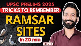  EASY TRICKS to Remember *All 89 Ramsar Sites* In 20 MinsUPSC Prelims 2025 #wetlands #mnemonics