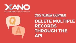 How to delete multiple records through the API