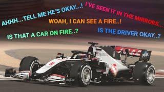 Drivers’ Radio Reaction to Grosjean's Crash | F1 2020 Bahrain Grand Prix