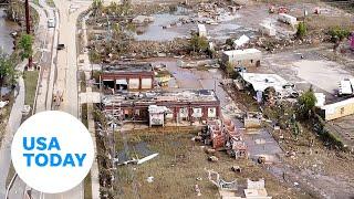 Drone shows scale of Helene damage in Asheville's River Arts District | USA TODAY