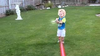 Kid with laser blaster