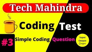 Tech Mahindra Latest Coding Question | #TechMahindra #InputOutputCampus