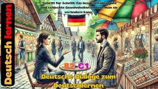 Deutsch lernen: Dialog über Gewohnheiten (B2-C1 Niveau) – Vokabeln & Redewendungen entdecken!