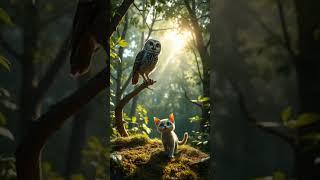 The Curious Cat Who Got Lost in the Woods #CatStory #WholesomeShorts #CuteAnimals #CatAdventure