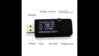 Usb тестер j7-t/обзор юизби тестера/Usb safety tester обзор