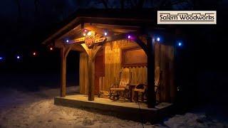 An afternoon and evening with a wood-fired timber frame sauna (ASMR)